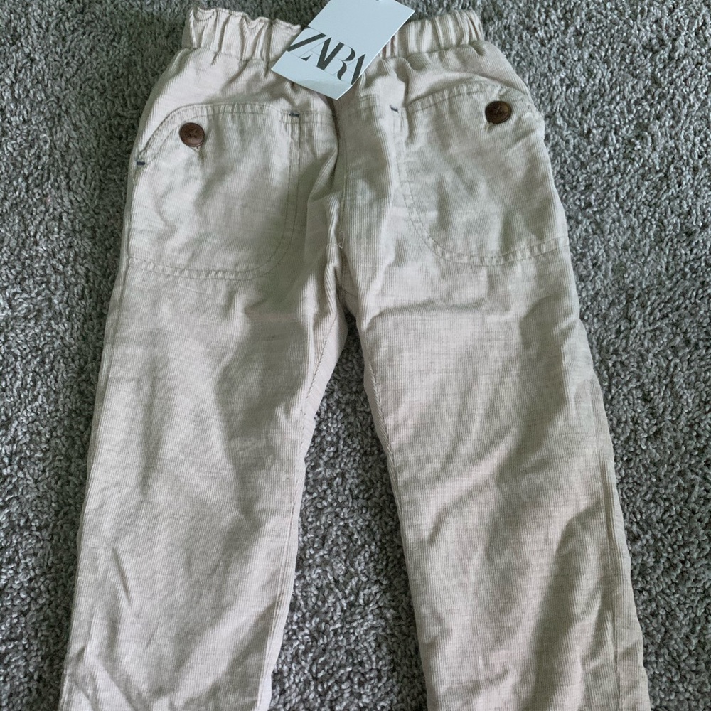 Zara Boys Cream Pants 2-3 years